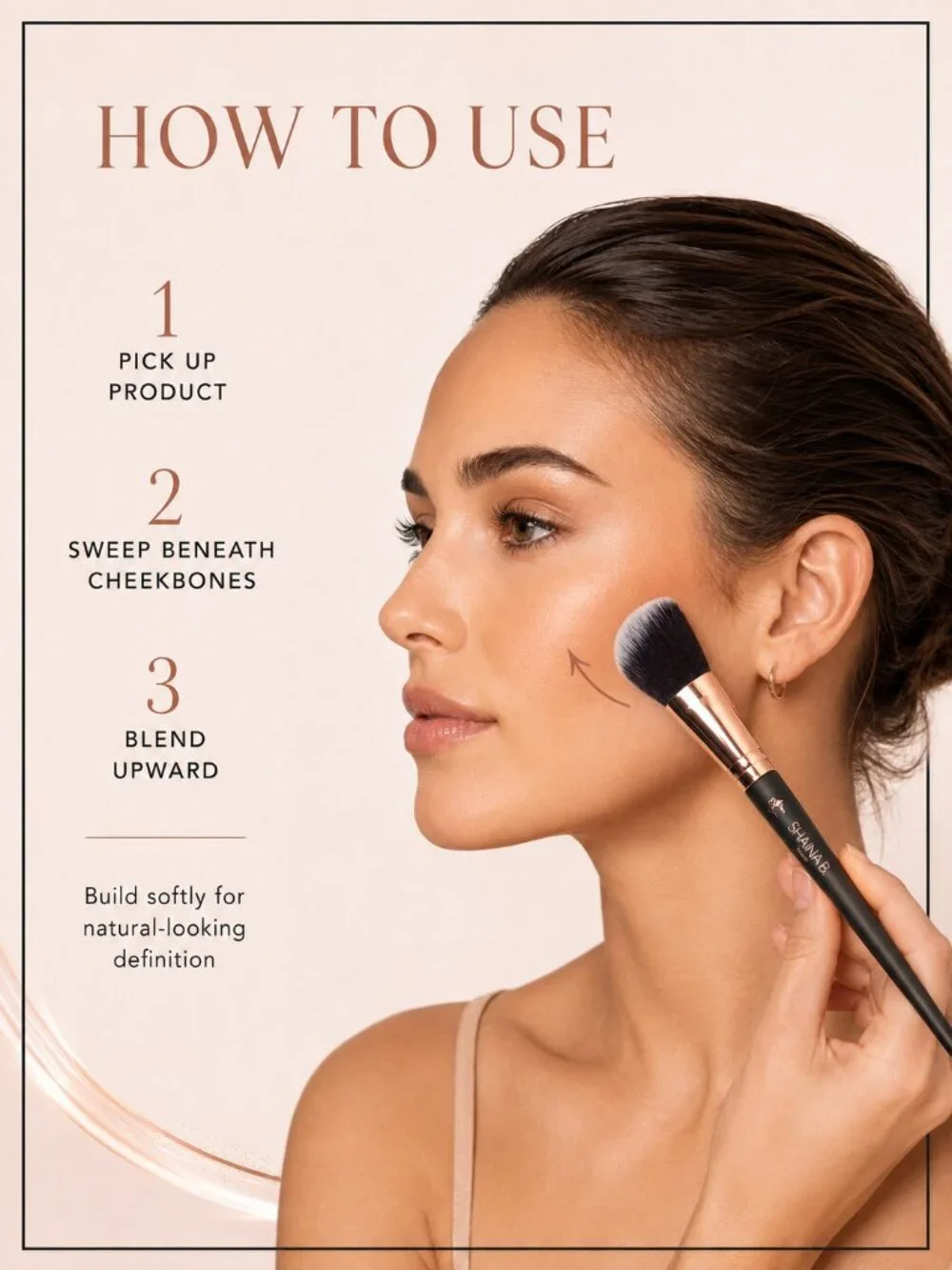 Shaina B Miami Contour Angled Makeup Brush NIP